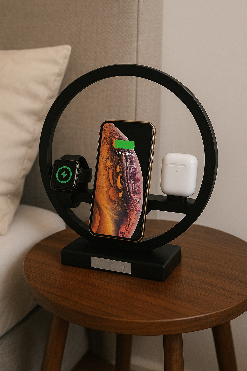 Fast Wireless Charger Dock Station EU PLUG Black